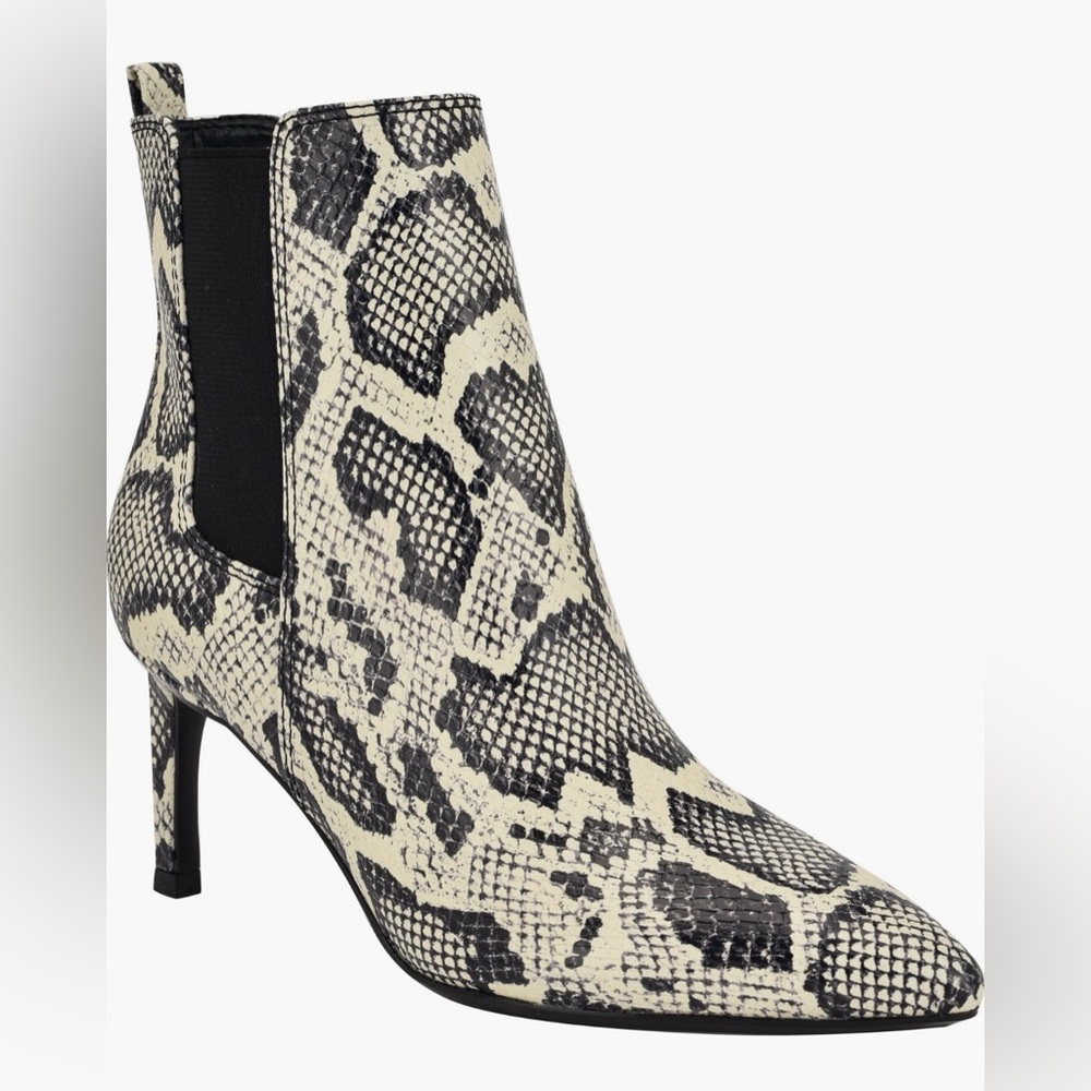 Brand New Calvin Klein Snakeskin Pattern Ankle Boots